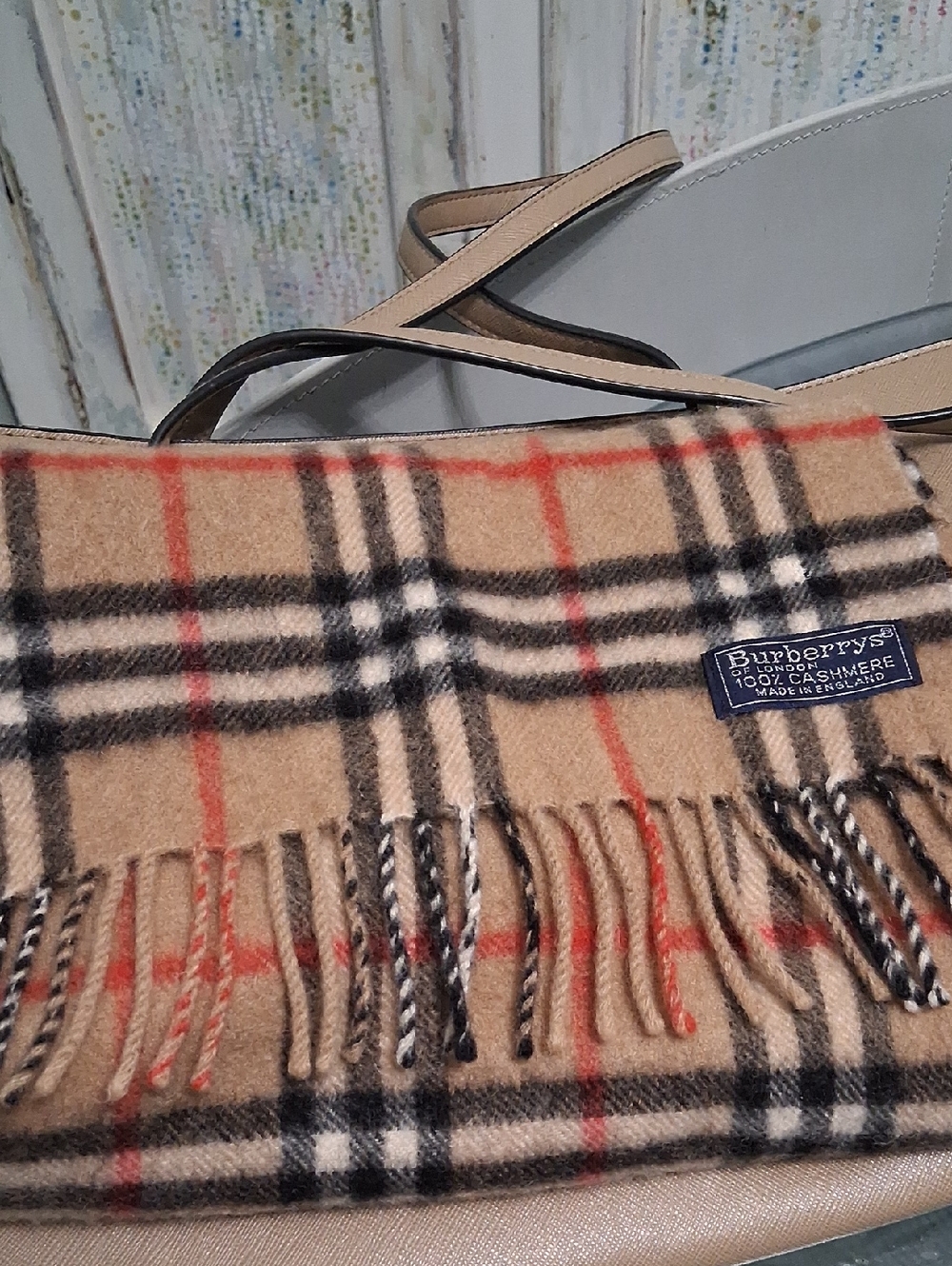 Burberry Classic Check Cashmere Scarf - Beige, Black, Red